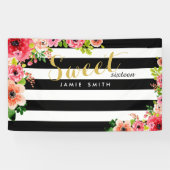 Sweet 16 verjaardagsbanner spandoek (Horizontaal)