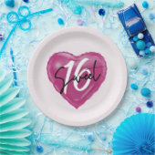 Sweet 16 verjaardagsfeest Borden Papieren Bordje (Feest)