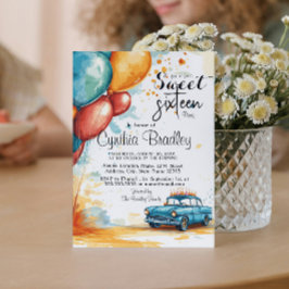 Sweet 16 Verjaardagsfeest I Ballonnen en Auto Kaart