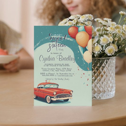 Sweet 16 Verjaardagsfeest I Ballonnen en Auto Kaart