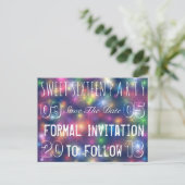 Sweet 16 Verjaardagsfeest Save The Date Stars Aankondigingskaart (Staand voorkant)