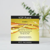 Sweet 16 Verjaardagsfeest VIP pas Disco Kaart (Staand voorkant)