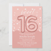 Sweet 16 Verjaardagsfeestje Kaart (Voorkant)