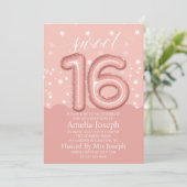 Sweet 16 Verjaardagsfeestje Kaart (Staand voorkant)