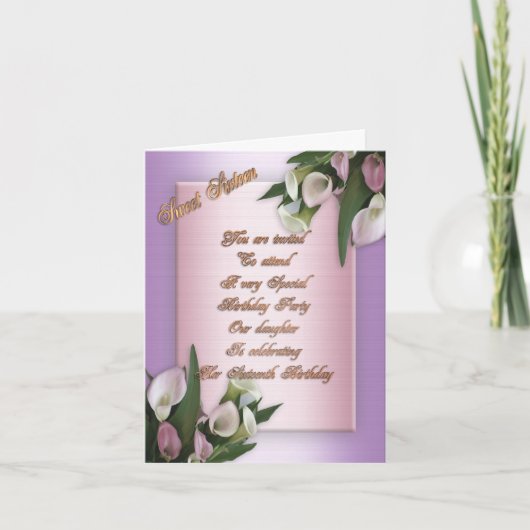 Sweet 16 verjaardagsfeestje uitnodiging (Voorkant)