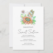 Sweet 16 Verjaardagsfeestvlinder thema Kaart (Voorkant)