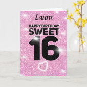 Sweet 16-verjaardagskaart kaart (Gele Bloem)