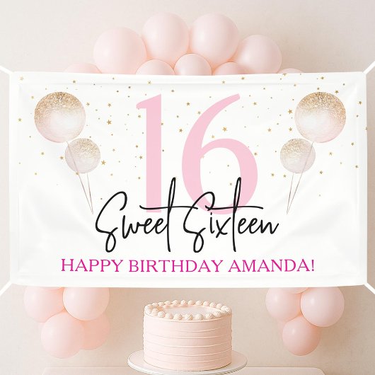 Sweet 16 Verjaardagspartij Banner