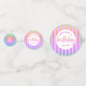 Sweet 16 verjaardagsregenboog ombre glitter script confetti (Voorkanten)