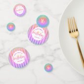 Sweet 16 verjaardagsregenboog ombre glitter script confetti (Groep)