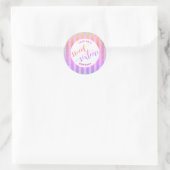 Sweet 16 verjaardagsregenboog ombre glitter script ronde sticker (Tas)