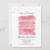 Sweet 16 Verjaardagstaart uitnodiging (Voorkant)