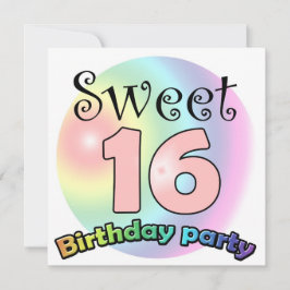 Sweet 16 verjaardagsuitnodiging Aangepast Kaart