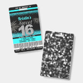 Sweet 16 Verjaardagsuitnodigingen Badge (Voor- en achterkant)