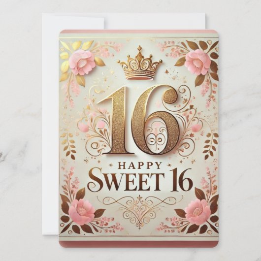Sweet 16 Verjaardagswensen Kaarten (Voorkant)