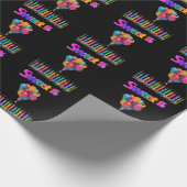 "SWEET 16" Verjaardagverpakkingspapier. Cadeaupapier (Hoek)