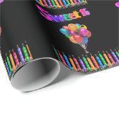 "SWEET 16" Verjaardagverpakkingspapier. Cadeaupapier (Rol Hoek)
