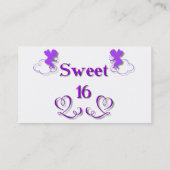 Sweet 16 visitekaartje (Achterkant)