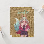 Sweet 16 VTuber Anime Kaart (Voorkant / Achterkant in situ)