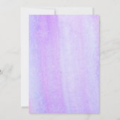 Sweet 16 Waterverf Roos Paarse Lijst Bloemen Kaart (Achterkant)