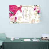 Sweet 16 Welcome Sign Butterfly Floral Dress Spandoek (Beurs)