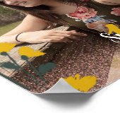 Sweet 16 Welkom Faux Roze Glitter Foto Garden Poster (Hoek)