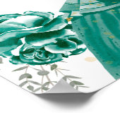 Sweet 16 Welkomstbord Vlinder Groene Jurk Poster (Hoek)