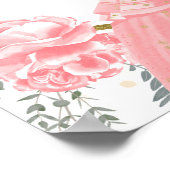 Sweet 16 Welkomstbord Vlinder Roze Jurk Bloemen Poster (Hoek)