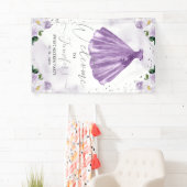 Sweet 16 Welkomstgebarentaal Waterverf Floral Dres Spandoek (Insitu)