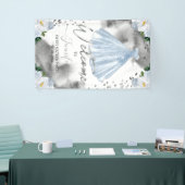 Sweet 16 Welkomstgebarentaal Waterverf Floral Dres Spandoek (Beurs)