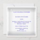 SWEET 16 White Blue Black Dress Sparkles Kaart (Achterkant)