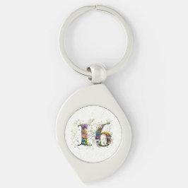 Sweet 16 Wilde Bloemen Sleutelhanger