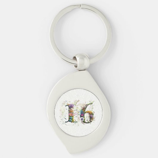 Sweet 16 Wilde Bloemen Sleutelhanger (Voorkant)