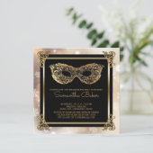 Sweet 16 Winter Masquerade | Sweet Sixteen Bokeh Kaart (Staand voorkant)