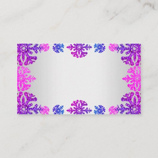 Sweet 16 Winter Sneeuwvlok Verjaardag Advieskaart (Achterkant)