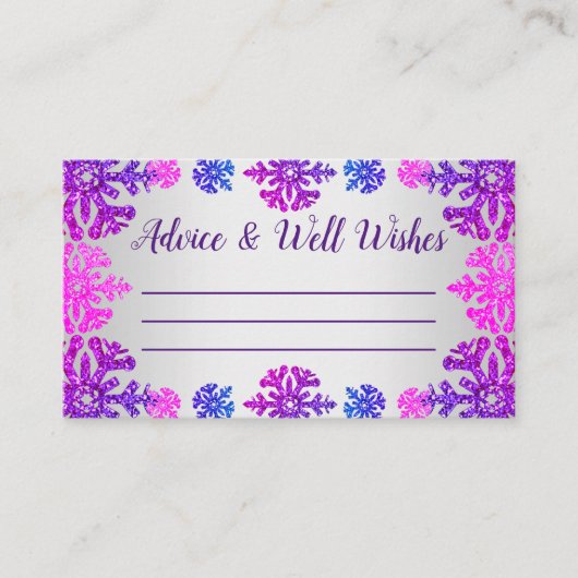 Sweet 16 Winter Sneeuwvlok Verjaardag Advieskaart (Voorkant)