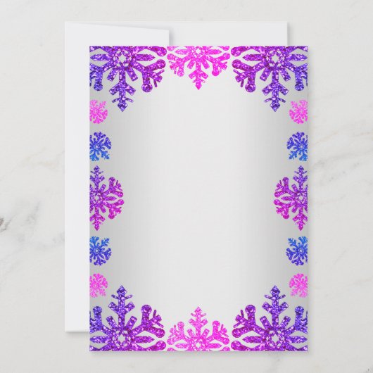 Sweet 16 Winter Sneeuwvlok Verjaardag Kaart (Achterkant)