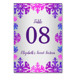 Sweet 16 Winter Sneeuwvlok Verjaardag Kaart