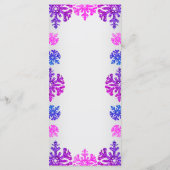 Sweet 16 Winter Sneeuwvlok Verjaardag Menu (Achterkant)