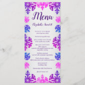 Sweet 16 Winter Sneeuwvlok Verjaardag Menu (Voorkant)