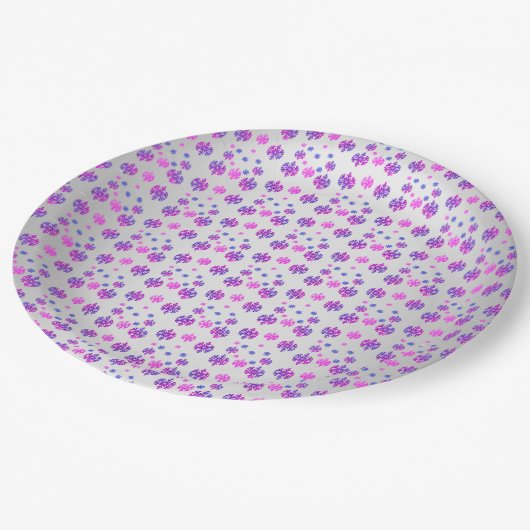 Sweet 16 Winter Sneeuwvlok Verjaardag Papieren Bordje (Gekanteld)