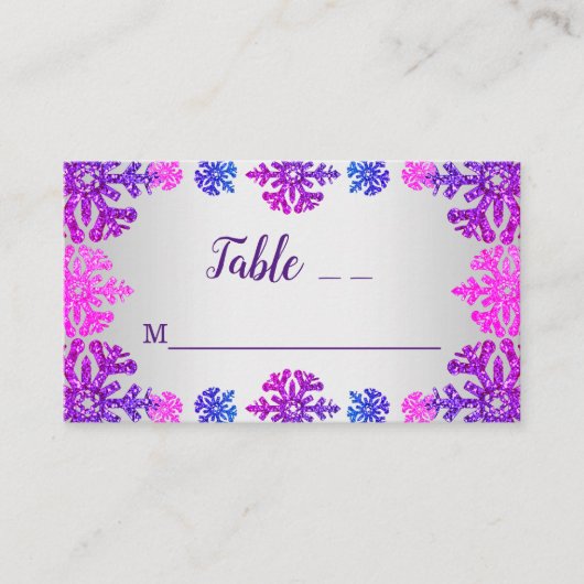 Sweet 16 Winter Sneeuwvlok Verjaardag Plaatskaartje (Voorkant)