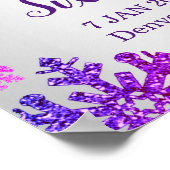 Sweet 16 Winter Sneeuwvlok Verjaardag Poster (Hoek)