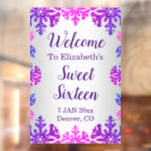 Sweet 16 Winter Sneeuwvlok Verjaardag Raamsticker (Vel 2)