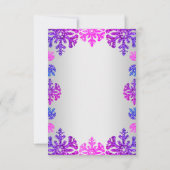 Sweet 16 Winter Sneeuwvlok Verjaardag RSVP Kaartje (Achterkant)