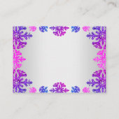 Sweet 16 Winter Sneeuwvlok Verjaardagsaccommodatie Informatiekaartje (Achterkant)