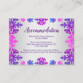 Sweet 16 Winter Sneeuwvlok Verjaardagsaccommodatie Informatiekaartje (Voorkant)