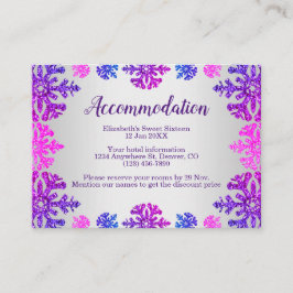 Sweet 16 Winter Sneeuwvlok Verjaardagsaccommodatie Informatiekaartje