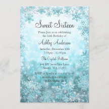 Sweet 16 Winter Wonderland Glitterende Sneeuwvlokk