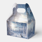 Sweet 16 Winter Wonderland Sneeuwkonijnenbos Bedankdoosjes (Achterkant)